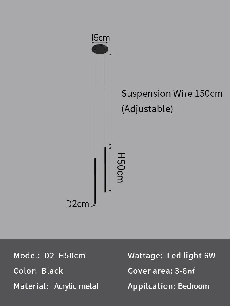 lampe suspension moderne noir lisse opaque 4000K 3000K 6000K chambre salon