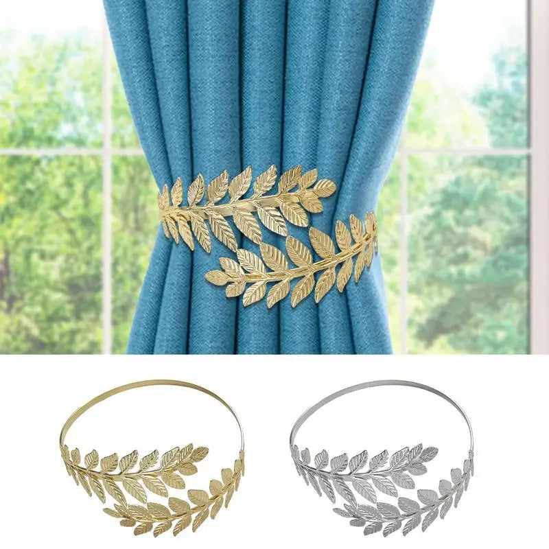 Accessoire fenêtre or argent feuilles stylisées classique anti rayures facile chambre restaurant