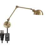 lampe murale industrielle dorée lisse fixée mur interrupteur câble électrique moderne cuisine chambre