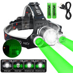 lampe frontale led noire rechargeable usb camping red verte blanche fixe ceinture