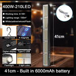 lampe travail led rechargeable aimant noir moderne multifonctionnelle 400w ip66 étanche usb