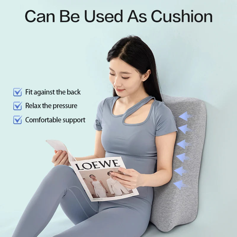 coussin multifonctionnel gris mousse mémoire forme polyester contemporain