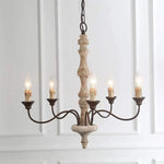 lustre suspendu bois rustique vintage marron foncé ampoules e14 62cm 59cm