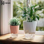 pot plantes moderne transparent adhésif facettes géométriques blanc rose gris