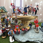 figurines miniatures rouge bleu noir beige vert marron classiques adhésives jouets