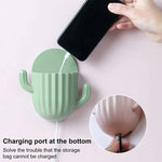 porte brosses dents moderne adhésif cactus vert rose bleu chambre salle bain
