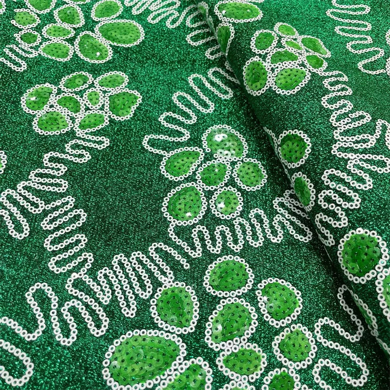 tissu brodé dentelle polyester paillettes fleurs vert violet rouge bleu mariage festive