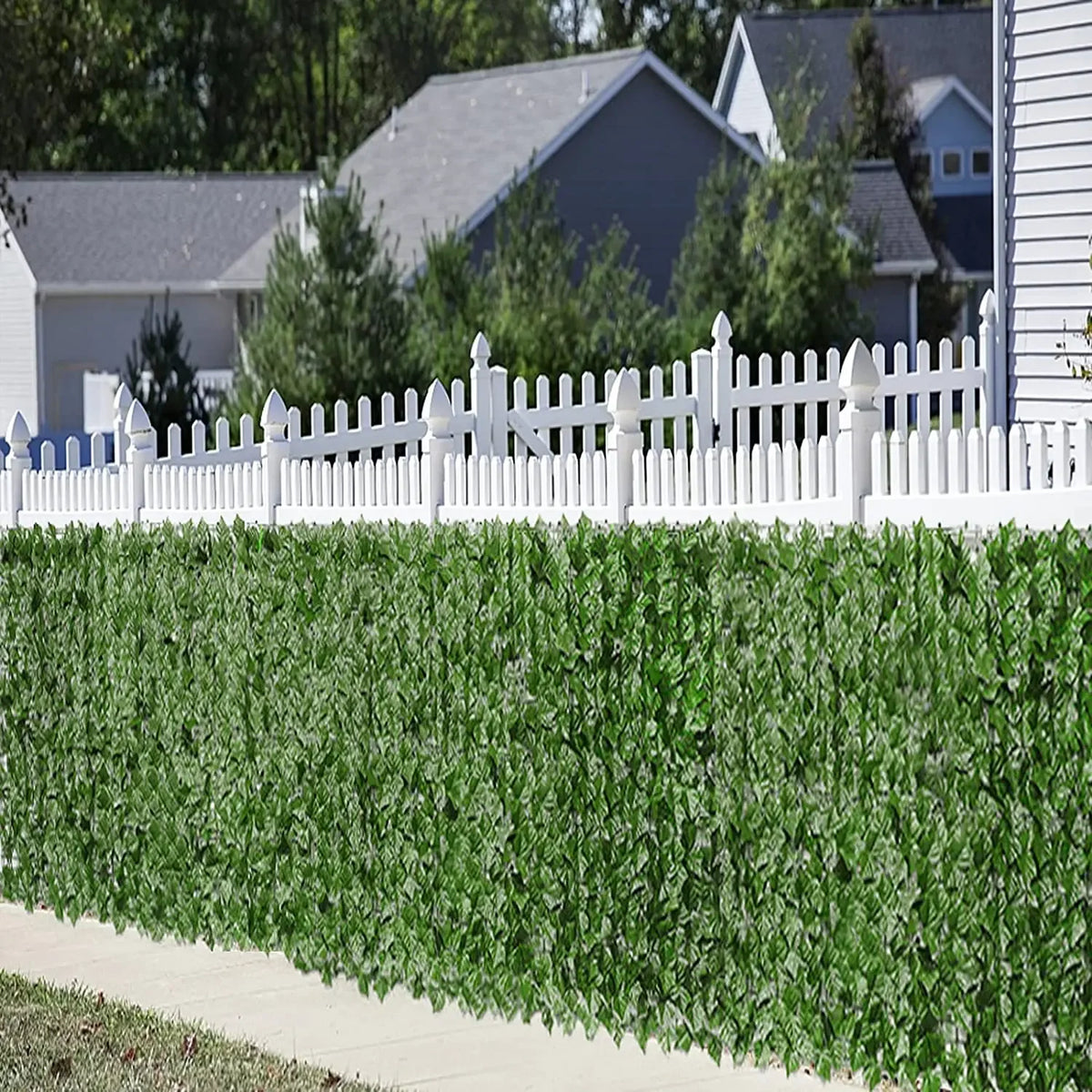 rideau végétal artificiel haie lierre vert clôture jardin extérieur décoration maison moderne