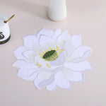 serviettes table orange rose vert rouge moderne fleuries coton polyester variante blanc