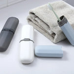 organiseur brosse dents réutilisable étui clip moderne gris blanc bleu clair texture mat portable