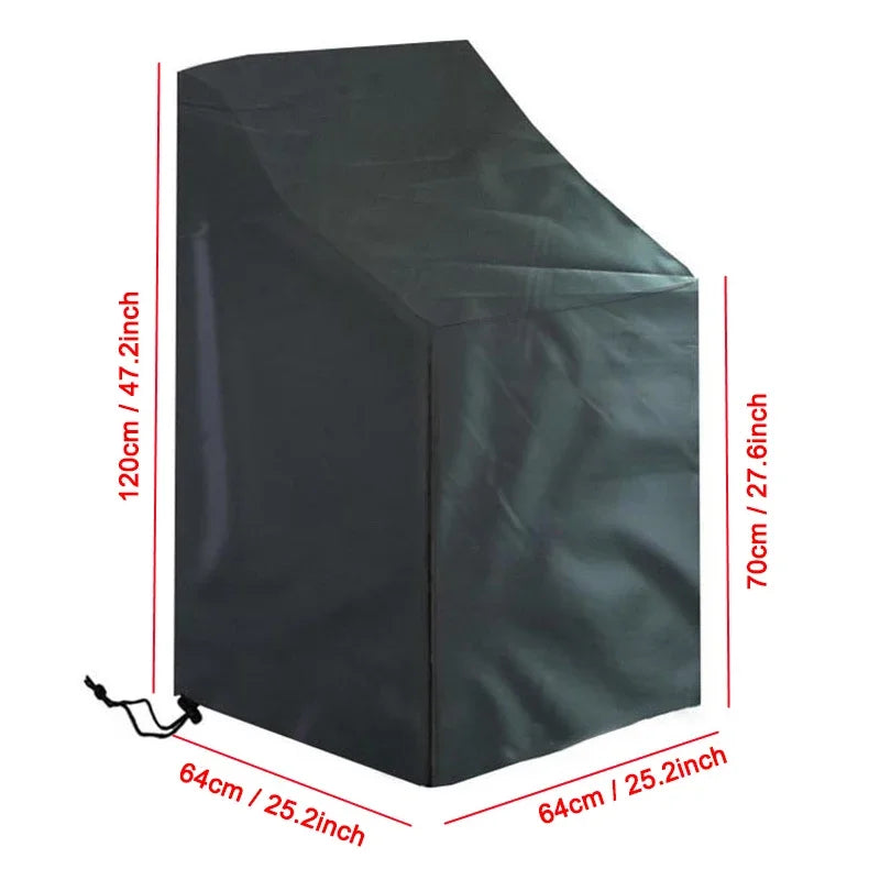 housse protection meuble noir tissu imperméable grains pluie moderne bande contractionextérieur jardin chair cover