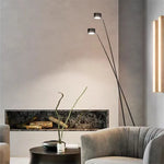 lampe sol led noir moderne art deco touch on off base plate