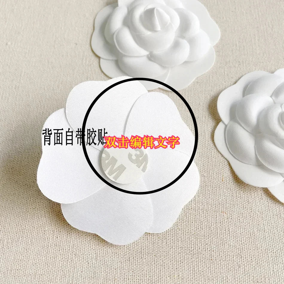 fleurs decoratives blanc relief floral adhesif decor mariage boite cadeau event festive