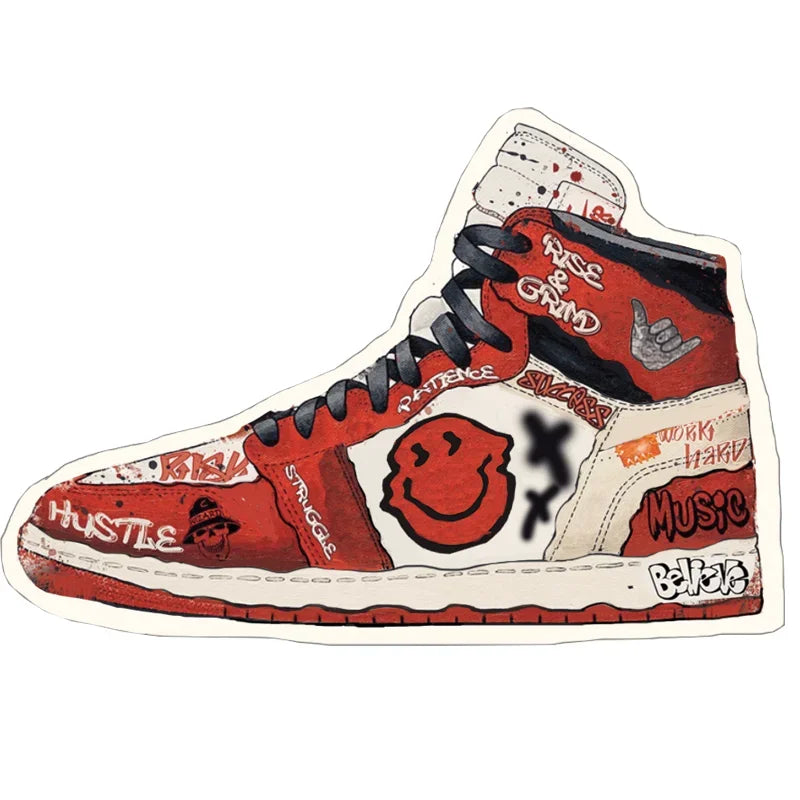 tapis moderne rayé chaussures stylisées rouge blanc noir résistant corrosion salon chambre enfant