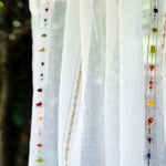 rideau blanc colorées moderne translucide maison 100% polyester inclusion accessoires