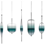 suspension lumineuse bleu blanc gris gradation couleur moderne minimaliste translucide chambre salon