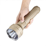 lampe torche rechargeable led usb 5600 lumen 1500m moderne robuste texture géométrique indicator charge