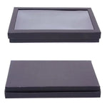 présentoir bijoux bagues velours transparent blanc noir classique élégant 21.7x13.5x3 cm 36 fentes