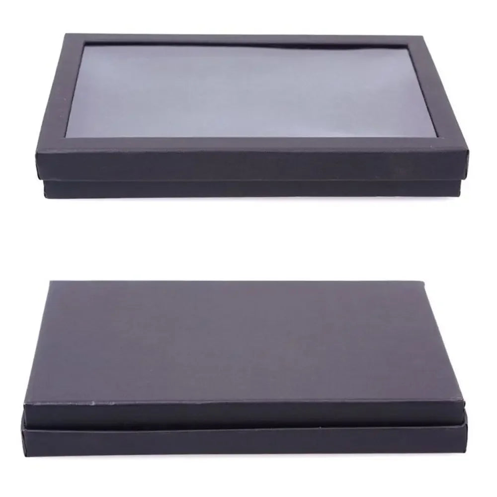présentoir bijoux bagues velours transparent blanc noir classique élégant 21.7x13.5x3 cm 36 fentes