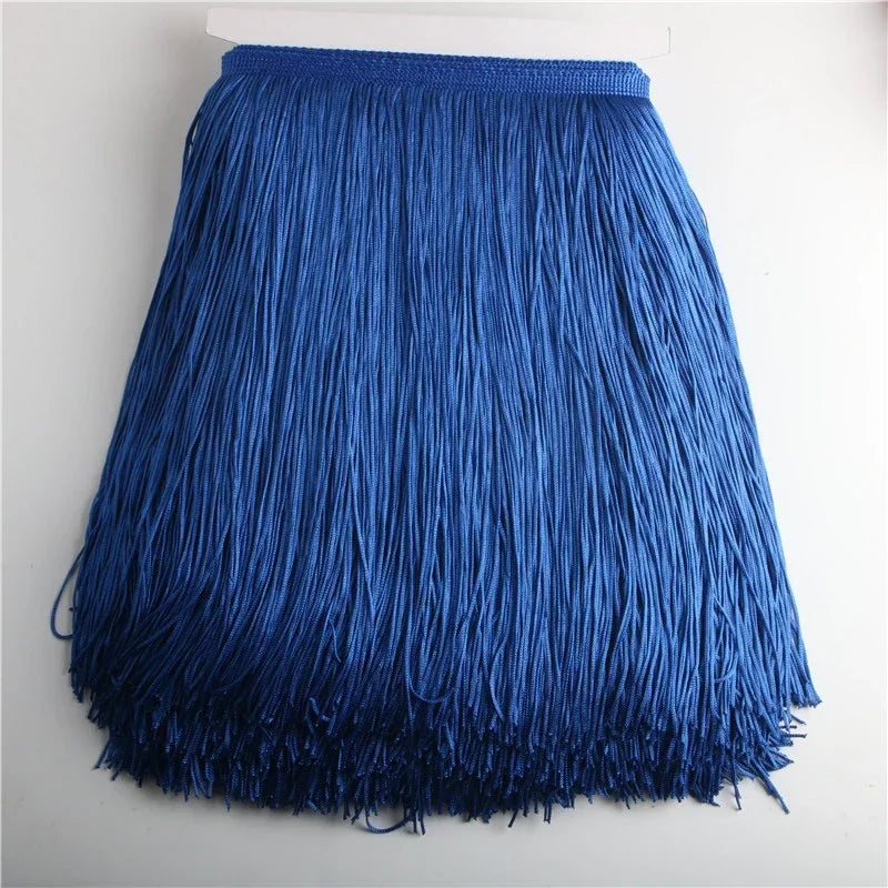 franges dentelle polyester jupe danse latine decoration partie moderne rouge noir vert bleu violet
