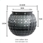 Cache pots transparent gris moderne rayures verticales plante intérieure fleur pot auto arrosage