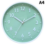 horloge murale moderne 20cm violet bleu vert rose blanc noire numéros blancs salon chambre
