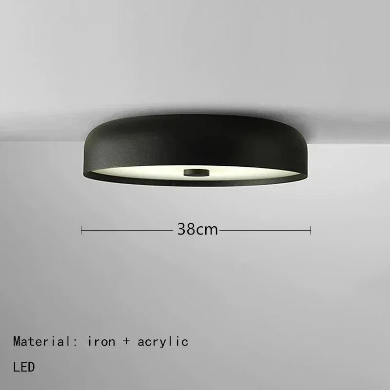plafonnier rond moderne fer blanc noir marron adhésif led minimalist 2000 82000 lumens touch