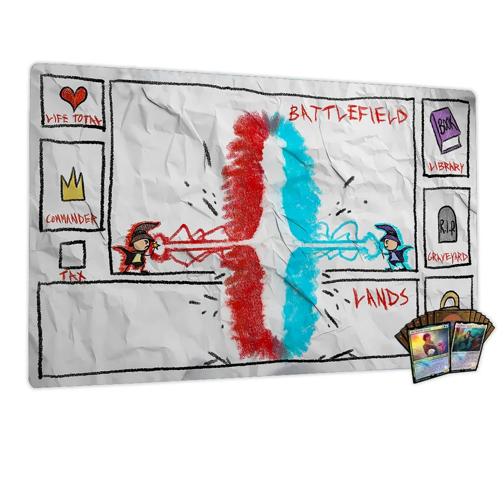 tapis jeu dessin animé non glissant blanc rouge bleu noir waterproof