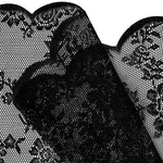 rideaux polyester dentelle fleur noir salon festifs pastorales romantiques
