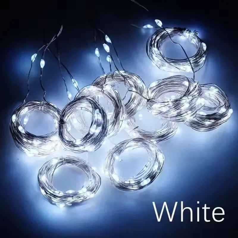 guirlande lumineuse led étoiles blanc chaud moderne clips usb modes festive noël mariage