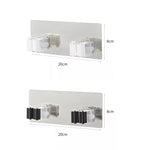porte balai mural adhésif blanc noir moderne support outils cuisine salle bains