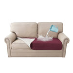 coussin protection canapé imperméable tissu microfibres beige clair quilté moderne lignes diagonales
