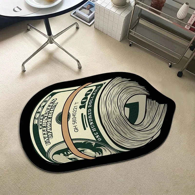 tapis vert moderne billets dollars antidérapant intérieur extérieur facile entretien chambre salon
