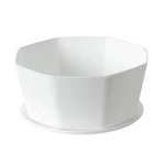 cache pot moderne plastique blanc gris noir jaune hexagonal plante intérieure drainage set pièces