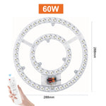 Panneau led blanc circulaire moderne aimant télécommande 60w 72w 80w 100w