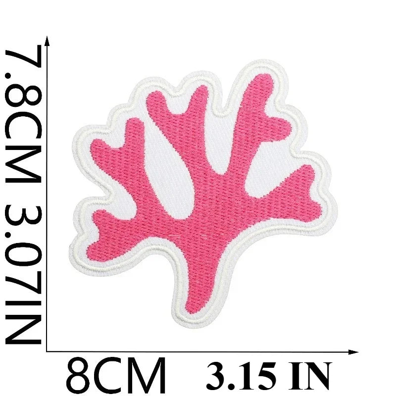 patch décoratif brodé orange marron rose bleu soleil corail oeil turc écologique coton polyester