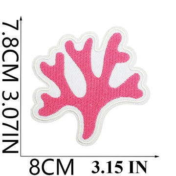 patch décoratif brodé orange marron rose bleu soleil corail oeil turc écologique coton polyester