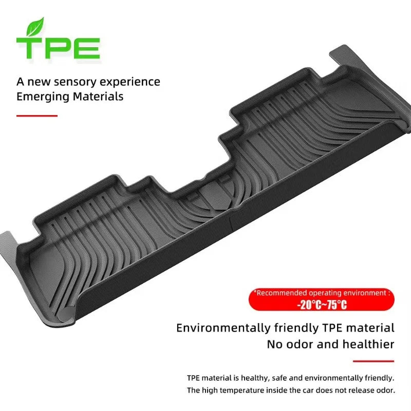 tapis sol voiture noir rayures horizontales moderne imperméable tout terrain easy clean tpe