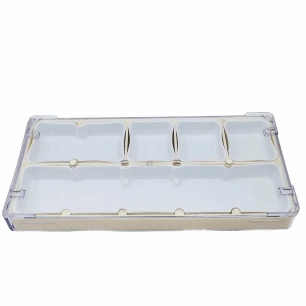 boîte rangement transparente pièces montre compartiments séparateurs pratique moderne espaces grandes petites dimensions clips
