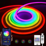 ruban led néon multicolore fluo moderne télécommande usb application mobile étanche flexible