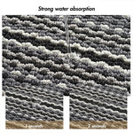 tapis cuisine moderne gris noir blanc rayures horizontales antidérapant lavable sol maison