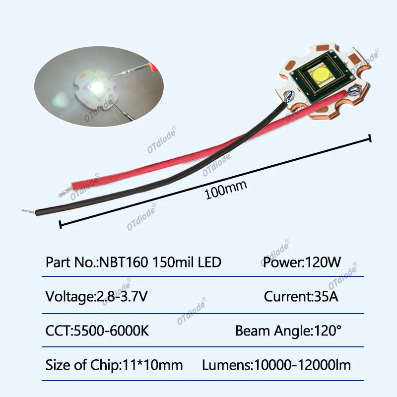 Diode led blanc 6000k moderne imprimée pcb 10mm 20mm 25mm 32mm