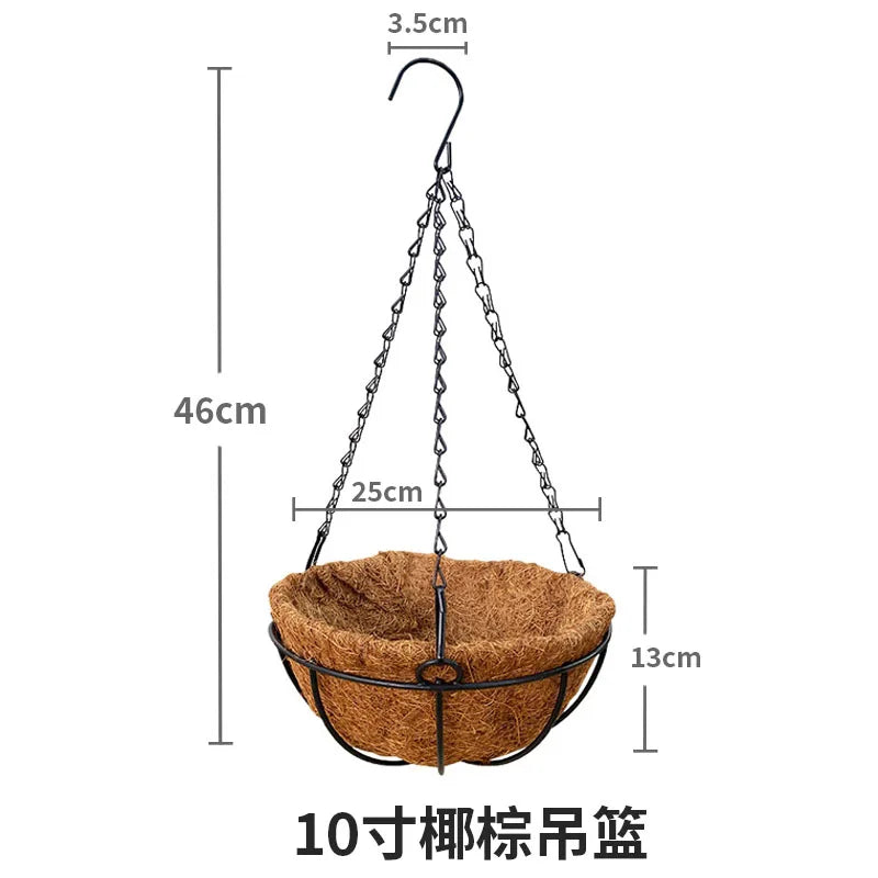 pots fleurs suspendus coir noir marron chaînes métalliques moderne minimaliste jardinintérieur