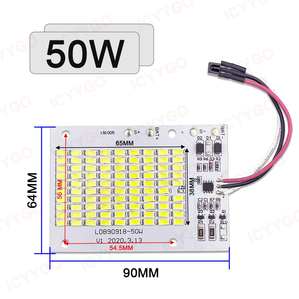 projecteur led jardin 100w 50w 30w télécommande éclairage extérieur moderne clips diodes blanc