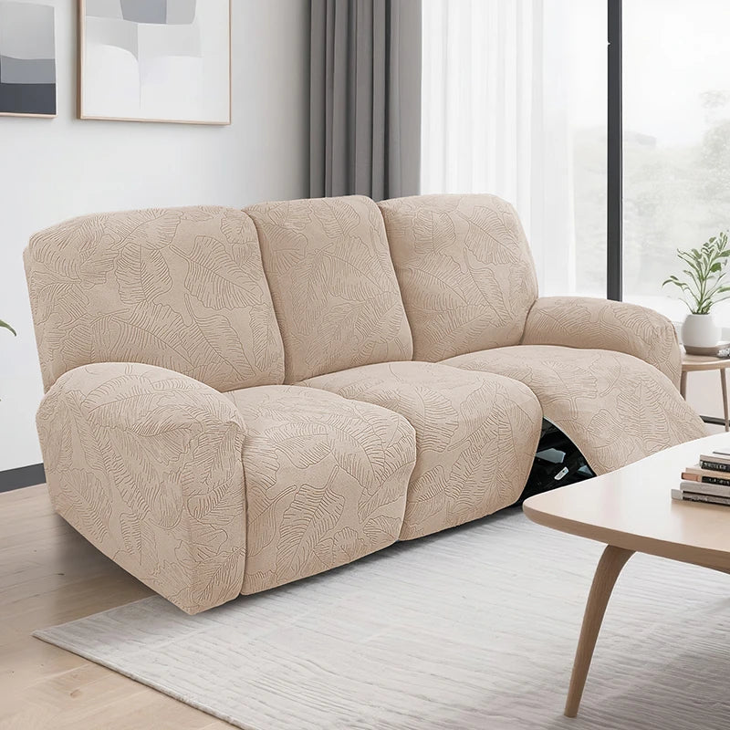 housses canapé gris imprimé végétal moderne pièces adhésifs polyester lavable printemps été