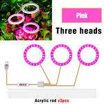lumière croissance led usb 5v pink red blue sunlight controle remote moderne hydroponique