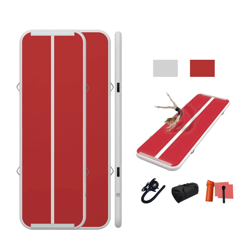tapis gonflable yoga exercice sport durable non glissant couleurs noir rouge vert menthe jaune