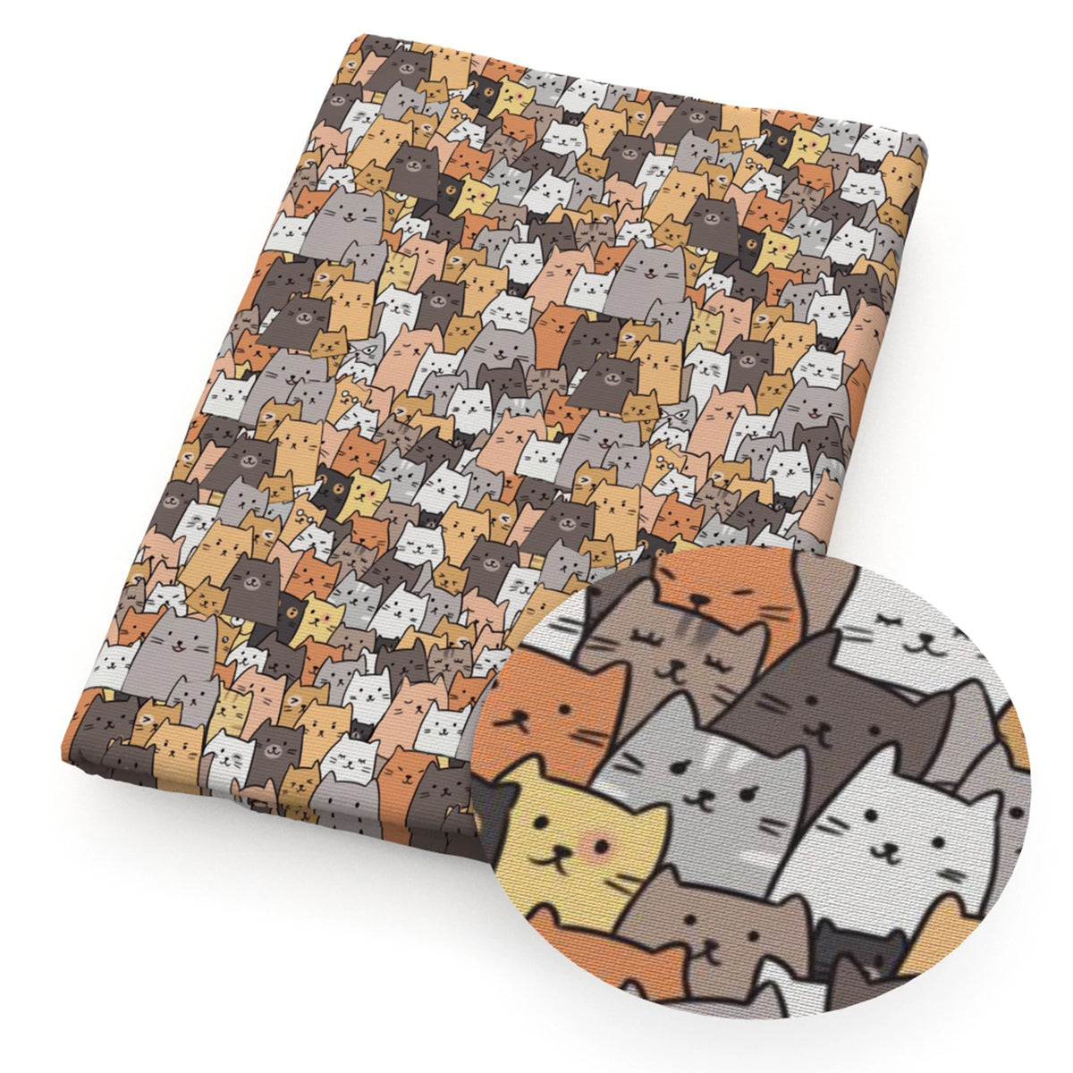 tissu polyester chats motif moderne rose clair bricolage couture quilting artisanal rapide respirant environnement