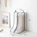 sacs rangement chaussures noir beige fenêtre transparente pratique moderne pliages respectueux environnement