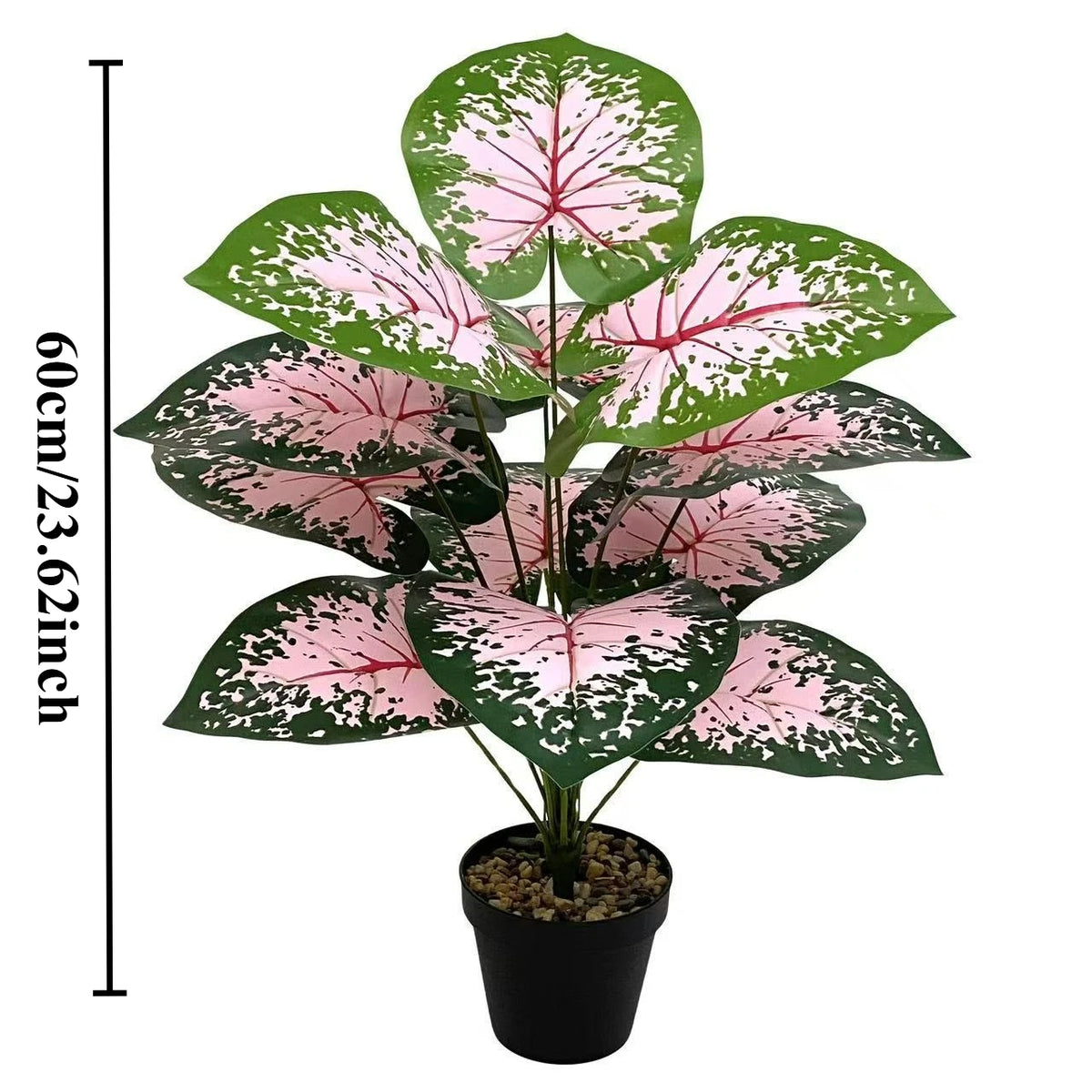 décoration intérieure plante artificielle vert rose feuilles tropicales nordique extérieur noël halloween